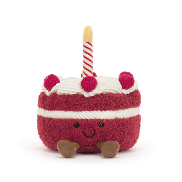 Jellycat 趣味紅色絲絨生日蛋糕 Amuseables Cheri Cake / 16cm：圖片 2